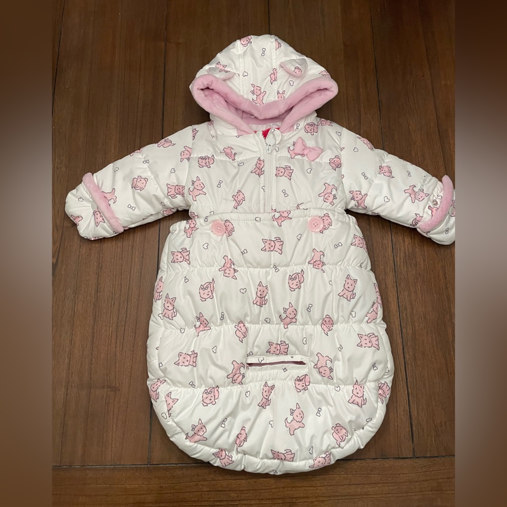 LONDON FOG Newborn Infant Baby Girl Boy Puffer Carbag Pram Bag Snowsuit Bunting